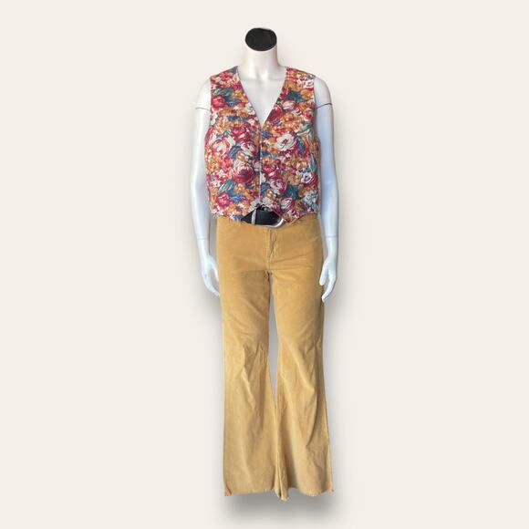 90s floral print vest size large - Picture 2 of 7